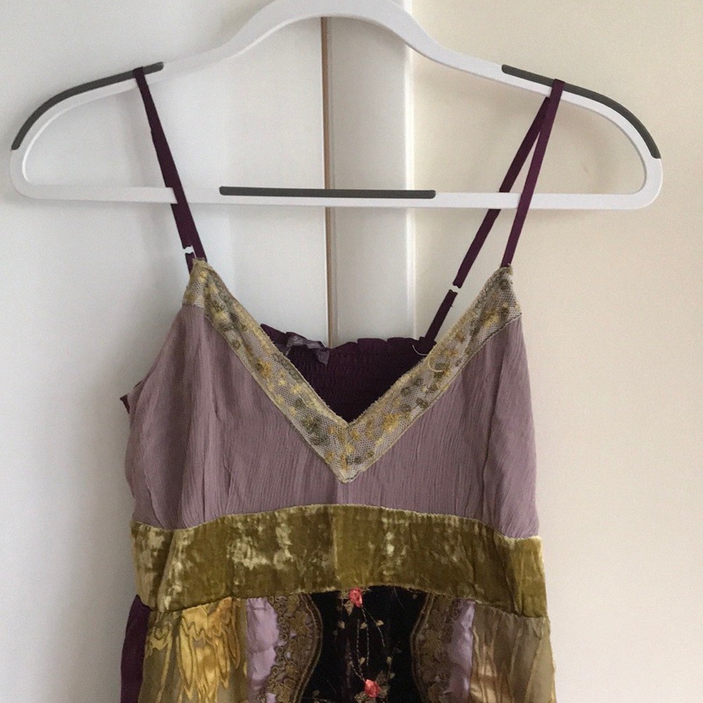 NWT Hale Bob velvet and lace embroidered dress - Picture 2 of 6